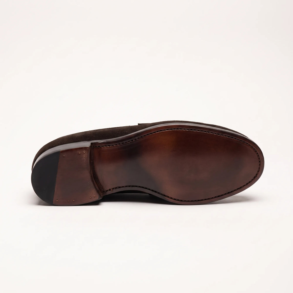 Men's Brown Suede Penny Loafers
