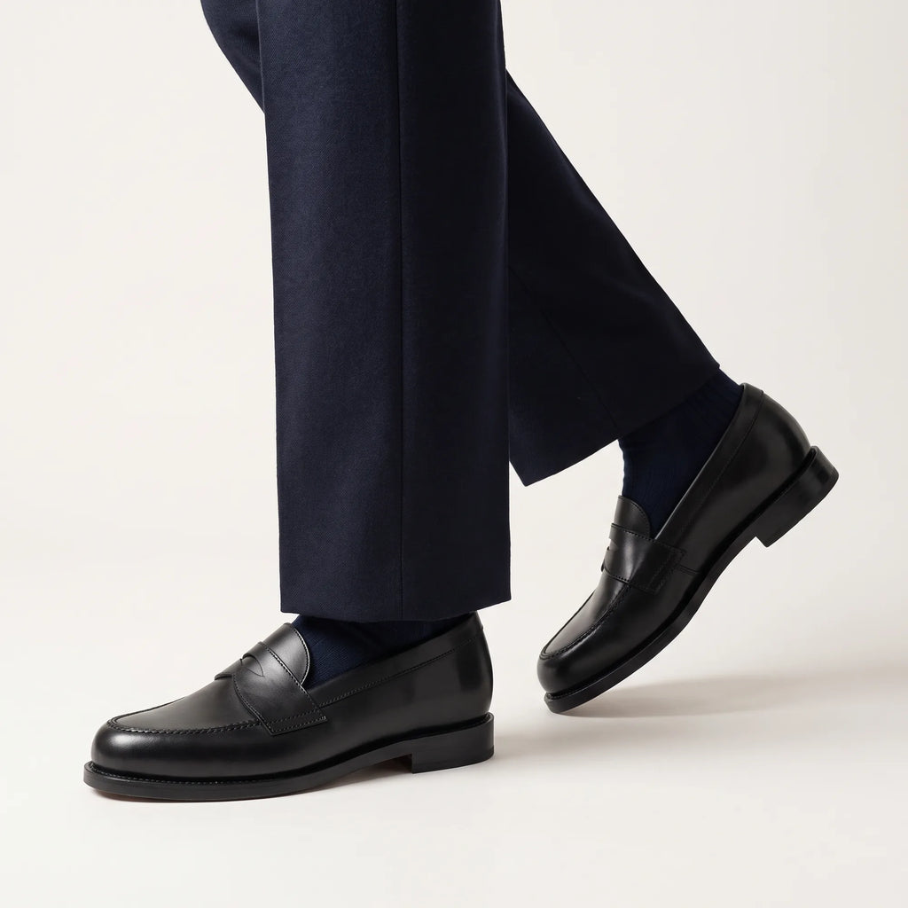 Men's Black Penny Loafers