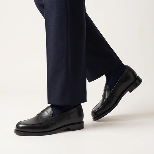 Men's Black Penny Loafers
