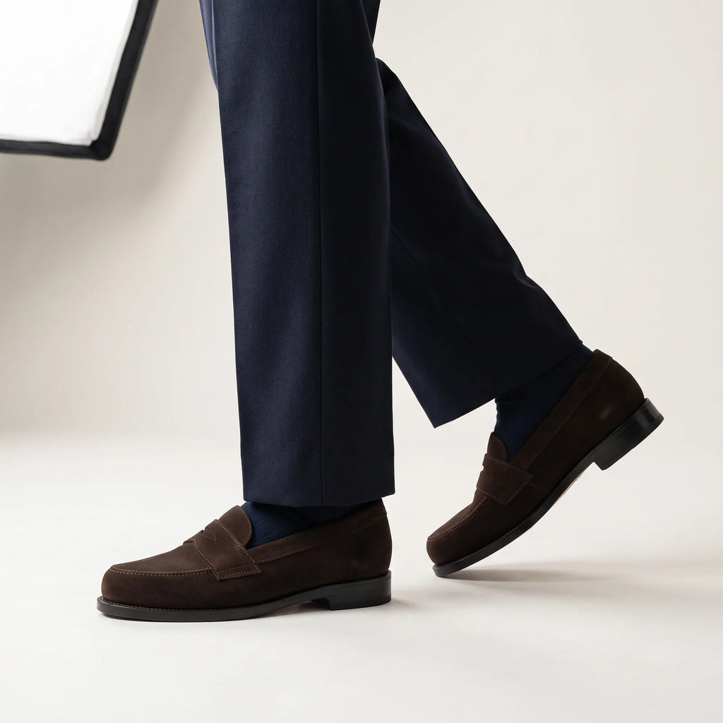 Men's Brown Suede Loafers